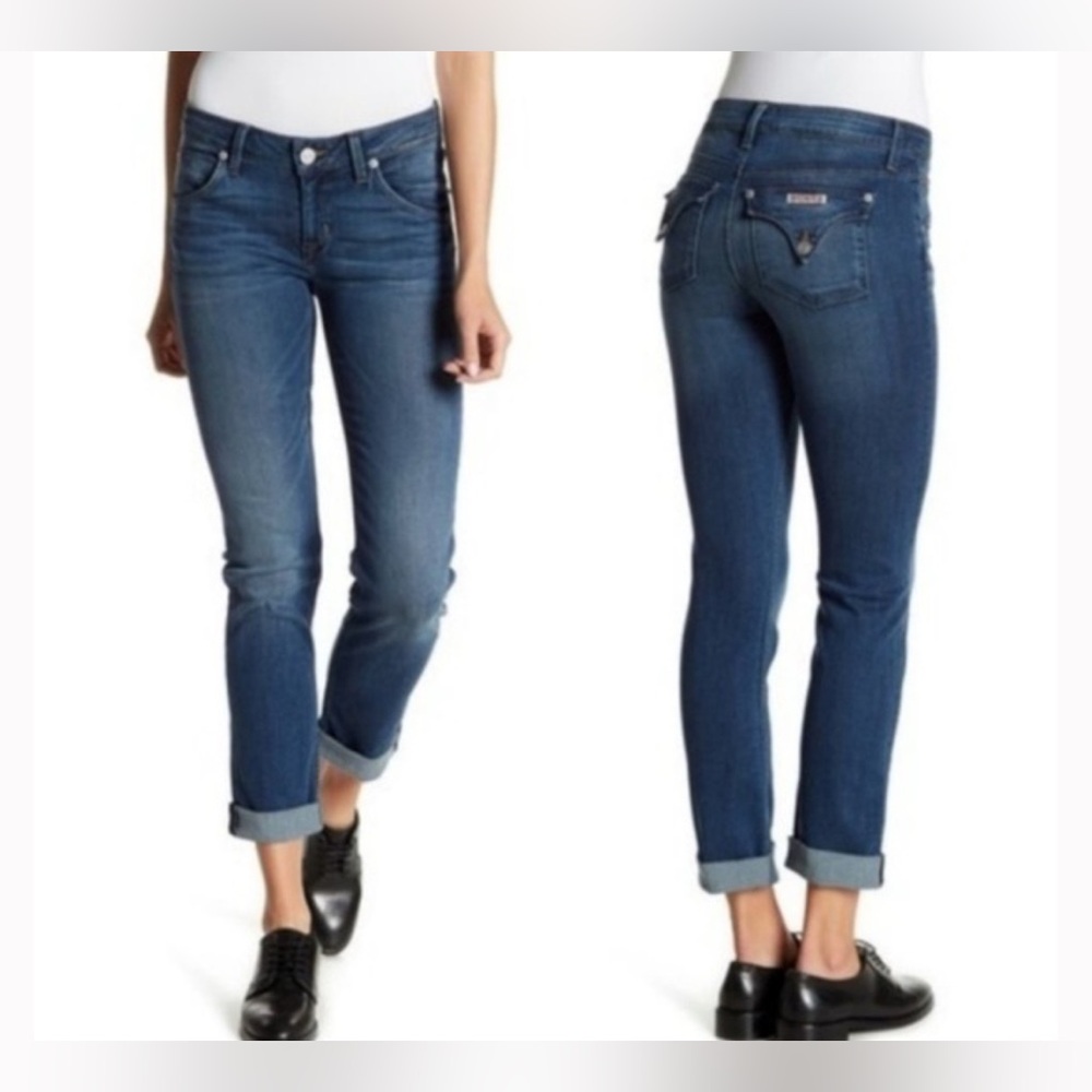 Hudson Bacara Straight Flood Cuff Jeans | Medium Dark Blue | Size 26